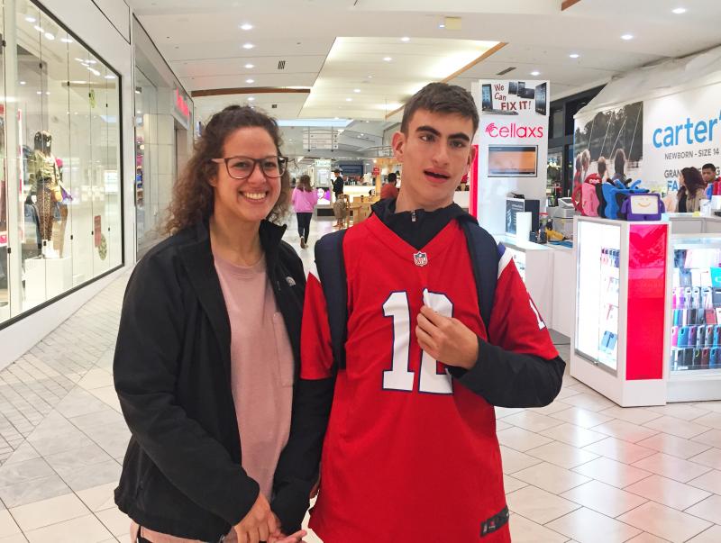 Sara Wazlowski and Liam Amaral at the Dartmouth Mall earlier this month. Photo by: Kate Robinson